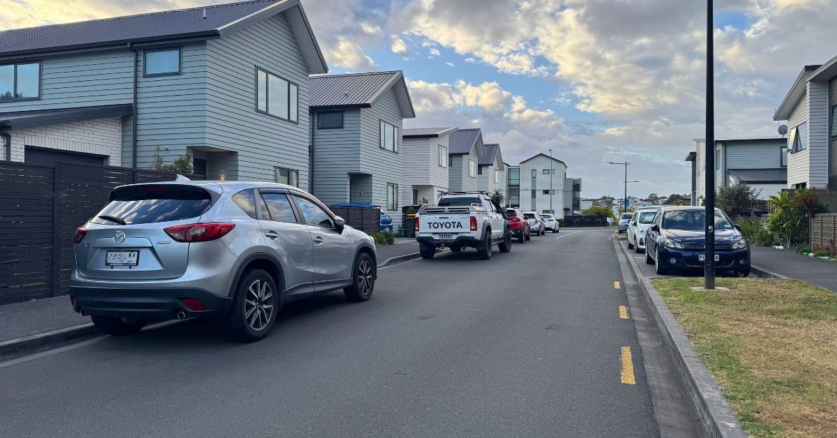 Auckland development cars on street