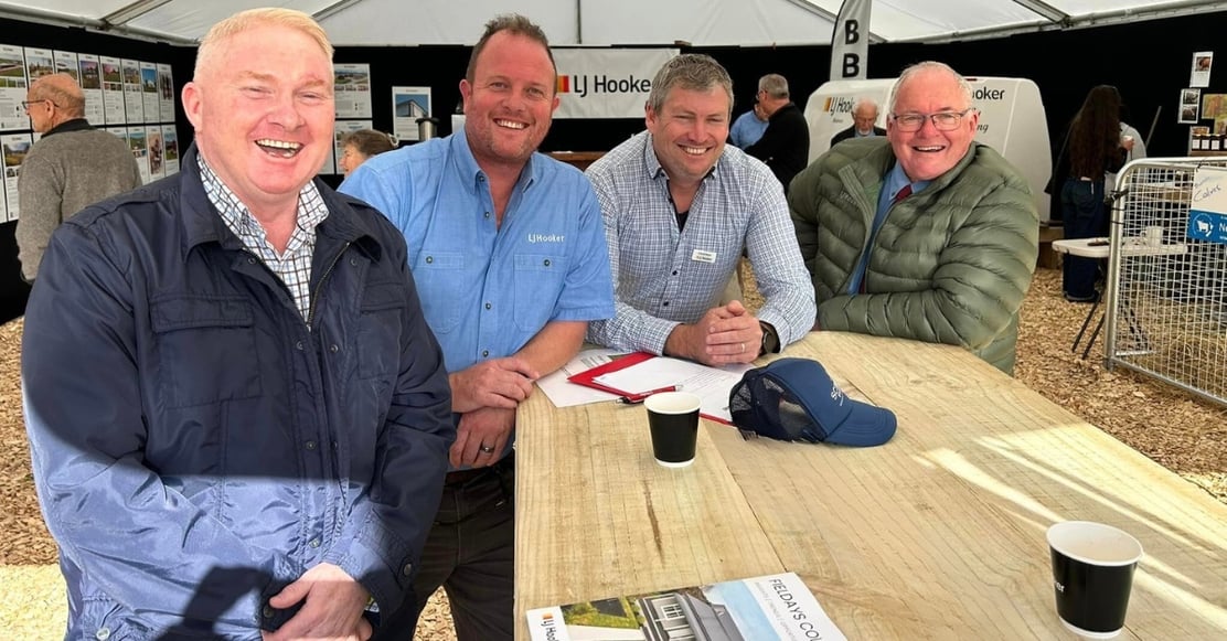 LJ Hooker Fieldays 2024 Steve Mutton, Gavin Van Lierop, David Best, Jack Van Lierop